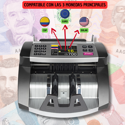 Máquina Contadora de Billetes Profesional RH220 - Detección UV/MG/IR - 1000 Billetes/Min