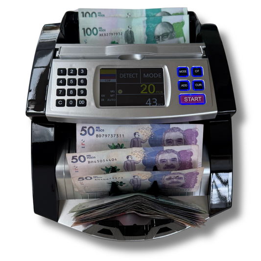 Máquina Contadora de Billetes Profesional RH220 - Detección UV/MG/IR - 1000 Billetes/Min