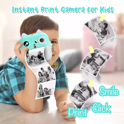 Cámara de Impresión Instantánea para Niños Fotos, Videos y Creatividad en 1 Dispositivo