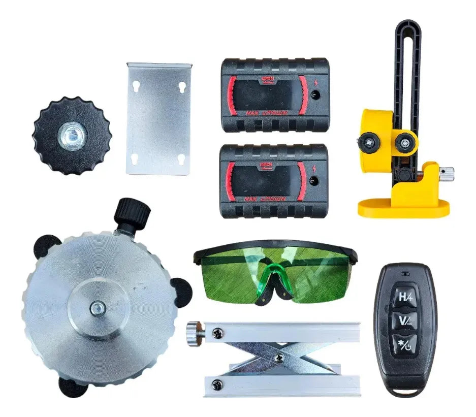 Nivel Láser 16 Líneas 360° Autonivelante | 2 Baterías + Trípode | Control Remoto y Maletín