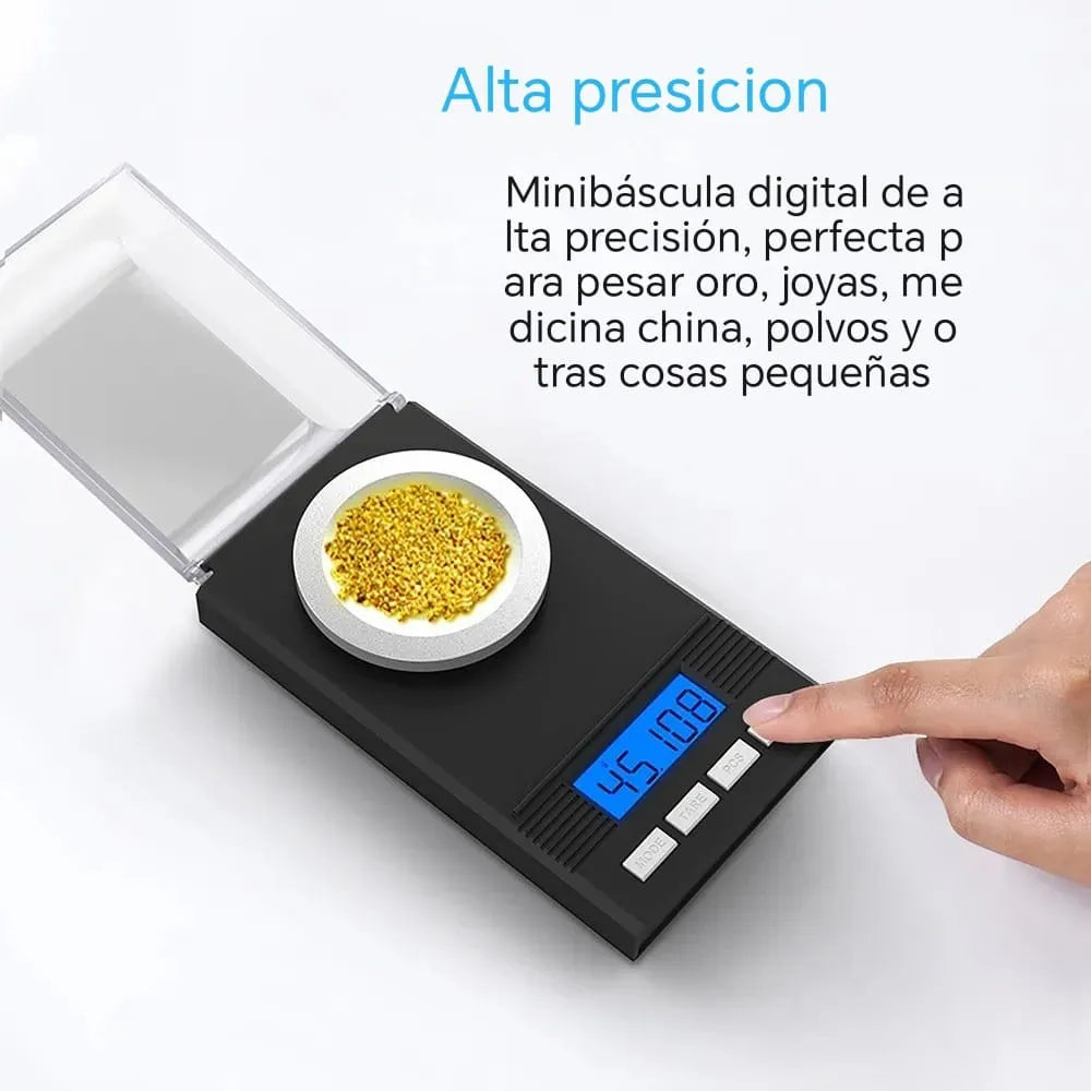 Gramera Profesional para Oro, Joyería y Laboratorio - Balanza Digital de Precisión 0.001g (50g)