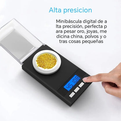 Gramera Profesional para Oro, Joyería y Laboratorio - Balanza Digital de Precisión 0.001g (50g)