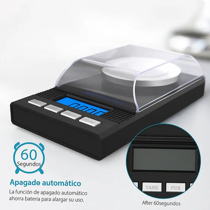 Gramera Profesional para Oro, Joyería y Laboratorio - Balanza Digital de Precisión 0.001g (50g)