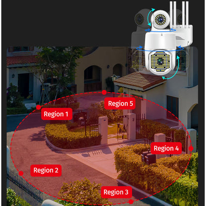 Cámara WiFi 2 en 1 con Giro 360° en Ambos Lentes – Cero Puntos Ciegos