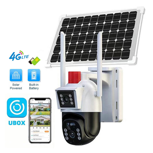 Cámara de Seguridad Solar 2 en 1 WiFi 4G 4K con Panel Solar – V380 Pro T12