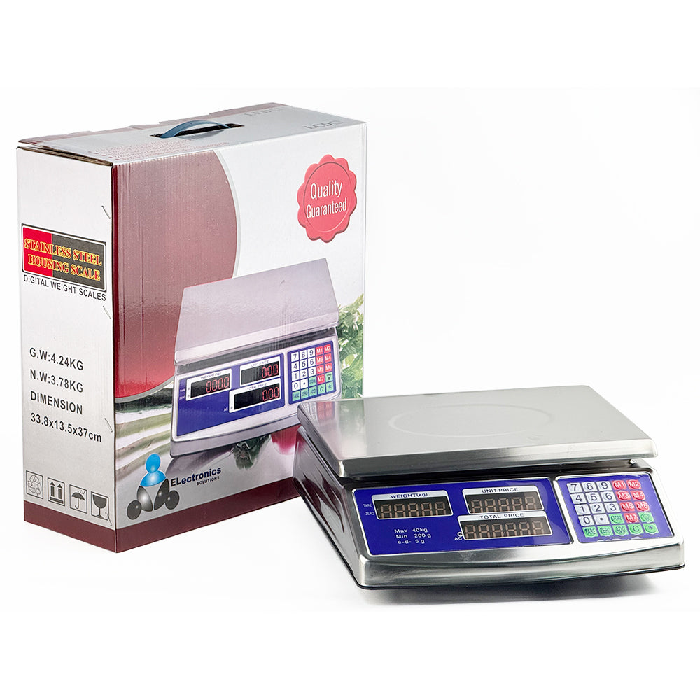 Báscula Electrónica Digital Pesa 40 Kg Pesa En Acero