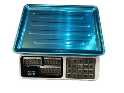 Báscula Digital Comercial 40kg con Teclado Metálico – Balanza Profesional de Alta Resistencia