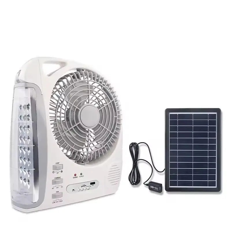 Ventilador De Mesa Solar Portátil Recargable