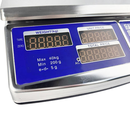 Báscula Electrónica Digital Pesa 40 Kg Pesa En Acero