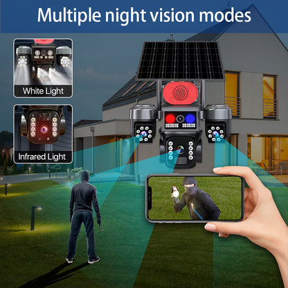 Cámara Solar 4G de 3 Lentes – Cubre 3 Zonas de tu Finca o Bodega sin Cables ni WiFi