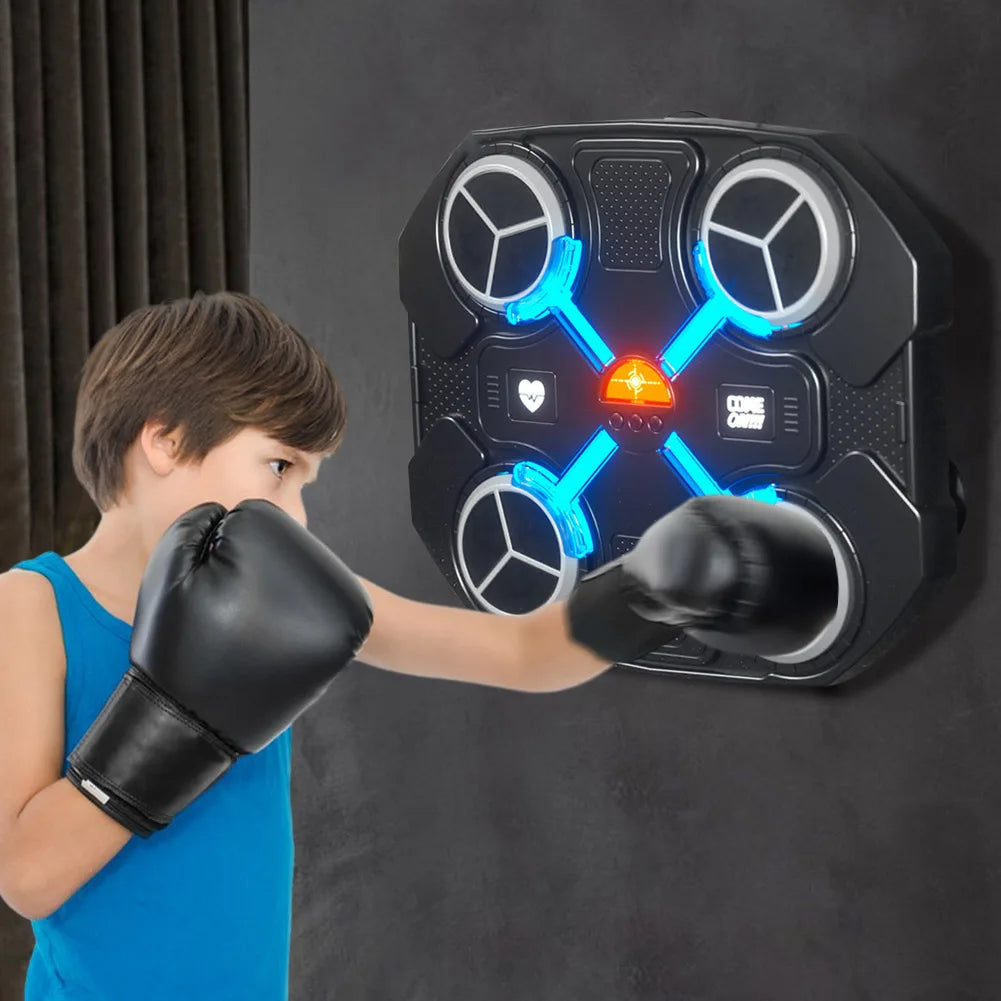 Máquina de Boxeo Inteligente con Música Bluetooth y Objetivo de Pared Recargable