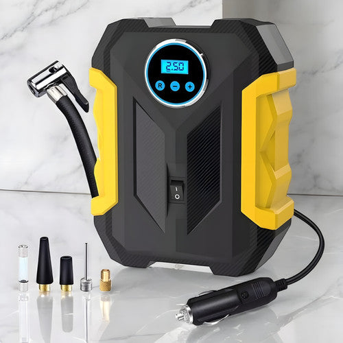 Compresor de Aire Portátil Recargable – 150 PSI con Pantalla y Luz LED