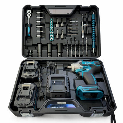 Llave de Impacto Inalámbrica 48V Dotvix – Kit Completo con 2 Baterías y Accesorios (Alto Torque 520Nm)