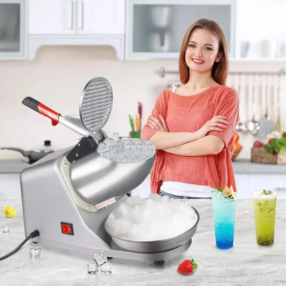 Trituradora de Hielo Eléctrica Comercial | 65kg/Hora | Acero Inoxidable para Negocio