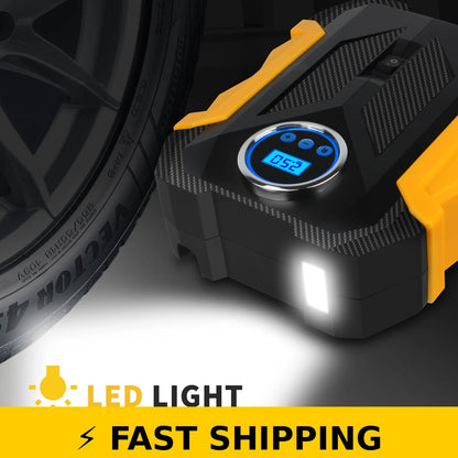 Compresor de Aire Digital 150 PSI – Nunca Más Te Quedes Varado por una Llanta Baja