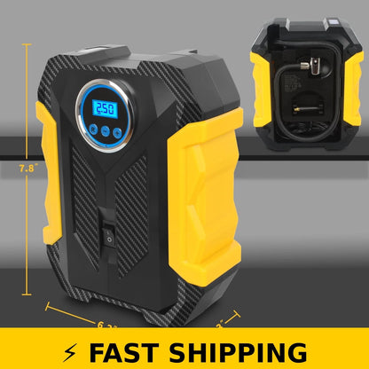 Compresor de Aire Digital 150 PSI – Nunca Más Te Quedes Varado por una Llanta Baja