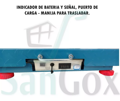 Báscula Inalámbrica 600 kg Balanza Recargable